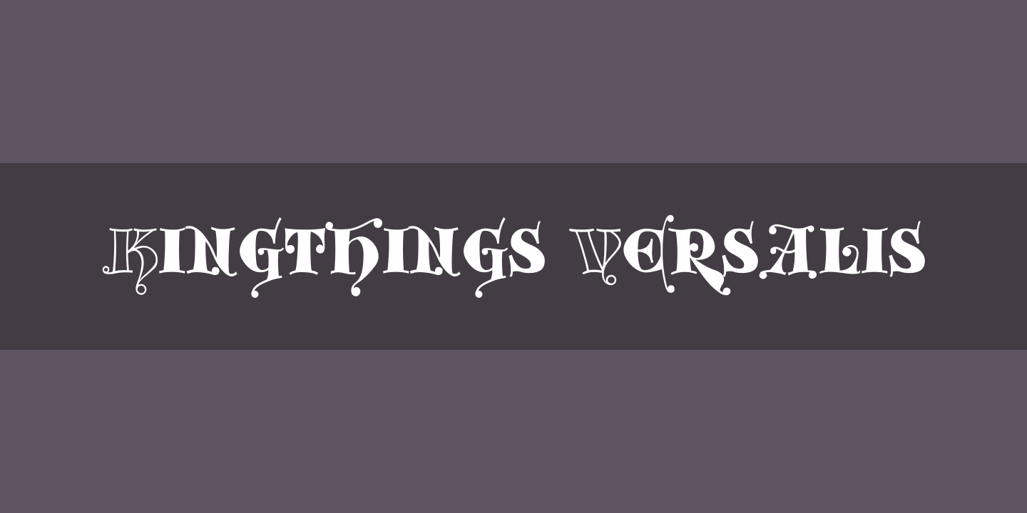 Przykład czcionki Kingthings Versalis
